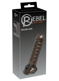 Насадка на пенис Rebel smoke с рёбрышками и отверстием под мошонку - Orion - в Мурманске купить с доставкой