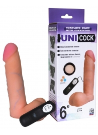 Фаллическая насадка Харнесс UNICOCK 6  с вибрацией - 18 см. - LOVETOY (А-Полимер) - купить с доставкой в Мурманске