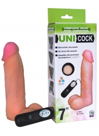 Фаллическая насадка Харнесс UNICOCK 7  с вибрацией - 19 см. - LOVETOY (А-Полимер) - купить с доставкой в Мурманске