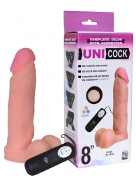 Фаллическая насадка Харнесс UNICOCK 8  с вибрацией - 20 см. - LOVETOY (А-Полимер) - купить с доставкой в Мурманске