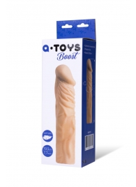 Насадка с ярко выраженной головкой и рельефным стволом - 19 см. - A-toys - в Мурманске купить с доставкой