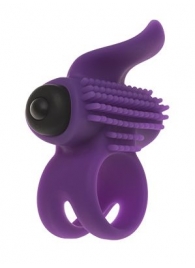 Эрекционное кольцо с подхватом мошонки и стимуляцией клитора Bullet Lastic Ring - Adrien Lastic - в Мурманске купить с доставкой