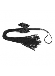 Чёрная плётка Lilly Whip Bijoux - Bijoux Indiscrets - купить с доставкой в Мурманске