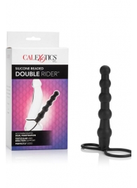 Насадка на пенис для двойного проникновения Silicone Beaded Double Rider - 14 см. - California Exotic Novelties - в Мурманске купить с доставкой