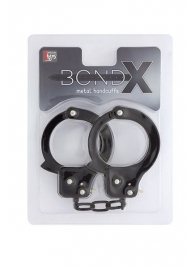 Чёрные наручники из листового металла BONDX METAL CUFFS BLACK - Dream Toys - купить с доставкой в Мурманске