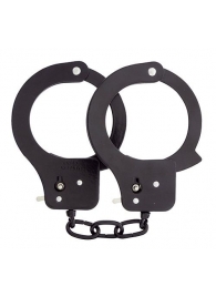 Чёрные наручники из листового металла BONDX METAL CUFFS BLACK - Dream Toys - купить с доставкой в Мурманске