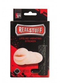Мастурбатор-ротик с вибрацией REALSTUFF VIBRATING MASTURBATOR MOUTH - Dream Toys - в Мурманске купить с доставкой