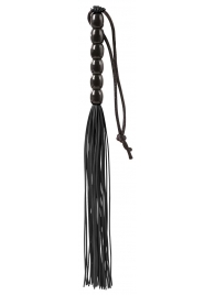 Чёрная мини-плеть из резины Rubber Mini Whip - 22 см. - Blush Novelties - купить с доставкой в Мурманске