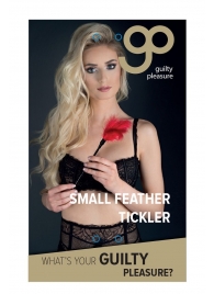 Пластиковая метелочка с красными пёрышками Small Feather Tickler - 32 см. - Blush Novelties - купить с доставкой в Мурманске