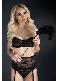 Стек с большим чёрным пером Large Feather Tickler - 65 см. - Blush Novelties - купить с доставкой в Мурманске