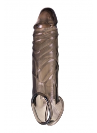 Дымчатая фаллическая насадка с подхватом и закрытой головкой - 16,2 см. - ToyFa - в Мурманске купить с доставкой