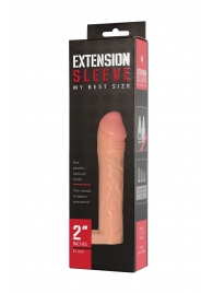 Телесная насадка-удлинитель Extension sleeve с подхватом - 17 см. - Sitabella - в Мурманске купить с доставкой