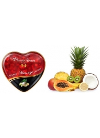 Массажная свеча с ароматом экзотических фруктов Bougie Massage Candle - 35 мл. - Plaisir Secret - купить с доставкой в Мурманске