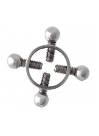 Серебристые зажимы для сосков на винтах - ToyFa - купить с доставкой в Мурманске