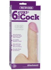 Ультра реалистичная насадка Vac-U-Lock  6  ULTRASKYN Cock - 17,3 см. - Doc Johnson - купить с доставкой в Мурманске