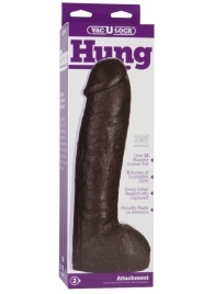 Большая насадка для трусиков Vac-U-Lock Realistic Hung - 31,7 см. - Doc Johnson - купить с доставкой в Мурманске
