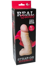 Реалистичная насадка с мошонкой REAL Standard - 15,5 см. - LOVETOY (А-Полимер) - купить с доставкой в Мурманске