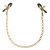 Чёрные с золотом зажимы на соски Gold Chain Nipple Clamps - Pipedream - купить с доставкой в Мурманске