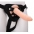 Телесный страпон на черных трусиках STRAP ON REAL DILDO - 20 см. - Dream Toys - купить с доставкой в Мурманске