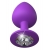 Фиолетовая анальная пробка со стразом Her Little Gem Large Plug - 9,5 см. - Pipedream - купить с доставкой в Мурманске