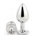 Серебристая анальная втулка с прозрачным кристаллом - 7,1 см. - Dream Toys - купить с доставкой в Мурманске