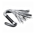 Серебристая плетка Struggle My Flogger с черной ручкой - 45 см. - Lovetoy - купить с доставкой в Мурманске