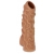 Телесная насадка с венками и открытой головкой Nude Sleeve M - 12 см. - KOKOS - в Мурманске купить с доставкой