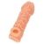 Телесная закрытая насадка с венками Cock Sleeve Size M - 15,6 см. - KOKOS - в Мурманске купить с доставкой