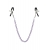 Зажимы для сосков с фиолетовой цепочкой Sweet Caress Nipple Chain - Sweet Caress - купить с доставкой в Мурманске