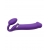 Фиолетовый безремневой вибрострапон Silicone Bendable Strap-On - size XL - Strap-on-me - купить с доставкой в Мурманске