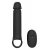 Черная насадка-удлинитель с вибрацией Vibrating Extender With Remote - Dream Toys - в Мурманске купить с доставкой