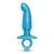 Голубая анальная пробка для массажа простаты Hither Silicone Prostate Plug - 14,3 см. - b-Vibe - в Мурманске купить с доставкой