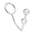 Кольцо на пенис с анальным стимулятором Two Bead Stainless Steel Anal Hook   Cock Ring - BlueLine - в Мурманске купить с доставкой