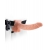 Телесный полый страпон с вибрацией Vibrating Hollow Strap-On with Balls - 24 см. - Pipedream - купить с доставкой в Мурманске