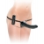 Черный страпон с вагинальной пробкой Deluxe Vibrating Penetrix Strap-On - 19 см. - Pipedream - купить с доставкой в Мурманске