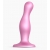 Розовая насадка Strap-On-Me Dildo Plug Curvy size M - Strap-on-me - купить с доставкой в Мурманске