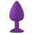 Большая фиолетовая анальная пробка Emotions Cutie Large с голубым кристаллом - 10 см. - Lola Games - купить с доставкой в Мурманске