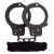 Чёрные наручники из листового металла в комплекте с веревкой BONDX METAL CUFFS LOVE ROPE SET - Dream Toys - купить с доставкой в Мурманске
