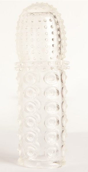 Прозрачная закрытая гелевая насадка - 13,5 см. - Toyfa Basic - в Мурманске купить с доставкой