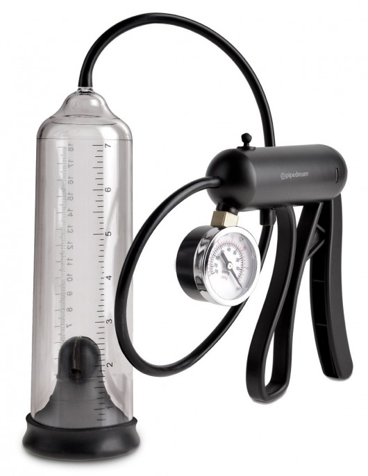 Вакуумная мужская помпа с датчиком давления Pro-Gauge Power Pump - Pipedream - в Мурманске купить с доставкой