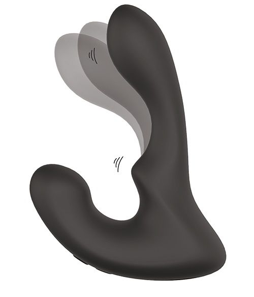 Чёрный массажер простаты с 2 моторами BOOTY ROCKER - Dream Toys - в Мурманске купить с доставкой