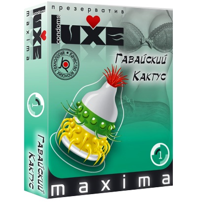 Презерватив LUXE Maxima  Гавайский Кактус  - 1 шт. - Luxe - купить с доставкой в Мурманске
