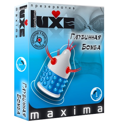 Презерватив LUXE Maxima  Глубинная бомба  - 1 шт. - Luxe - купить с доставкой в Мурманске