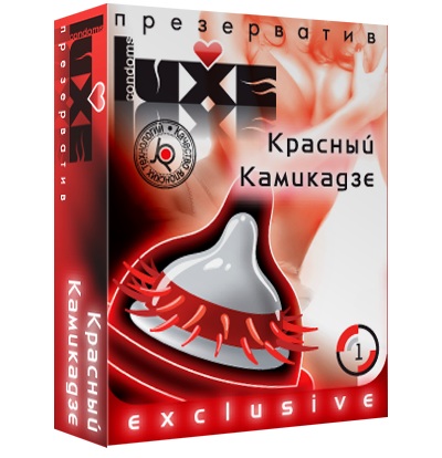 Презерватив LUXE  Exclusive   Красный Камикадзе  - 1 шт. - Luxe - купить с доставкой в Мурманске