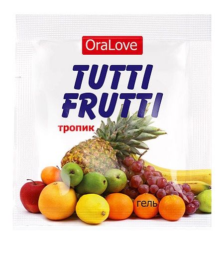 Пробник гель-смазки Tutti-frutti со вкусом тропических фруктов - 4 гр. - Биоритм - купить с доставкой в Мурманске