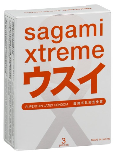 Ультратонкие презервативы Sagami Xtreme SUPERTHIN - 3 шт. - Sagami - купить с доставкой в Мурманске
