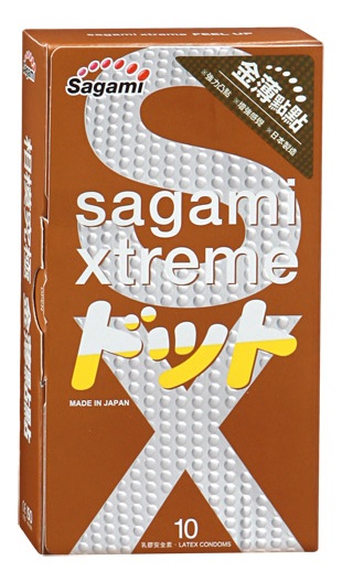 Презервативы Sagami Xtreme FEEL UP с точечной текстурой и линиями прилегания - 10 шт. - Sagami - купить с доставкой в Мурманске