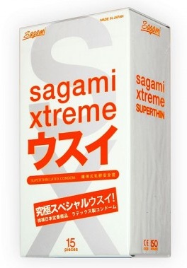 Ультратонкие презервативы Sagami Xtreme SUPERTHIN - 15 шт. - Sagami - купить с доставкой в Мурманске