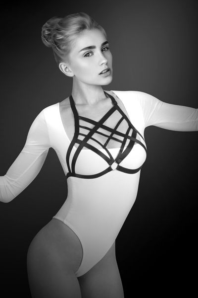 Черная упряжь на грудь Clara - Bijoux Pour Toi - купить с доставкой в Мурманске