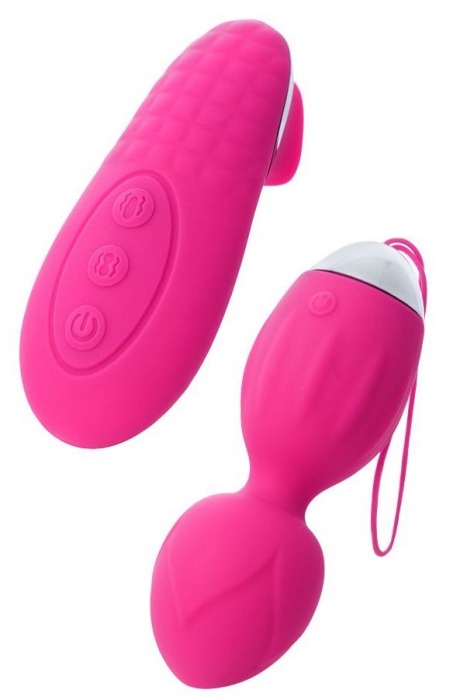 Розовые виброшарики TELLA с пультом-стимулятором - ToyFa